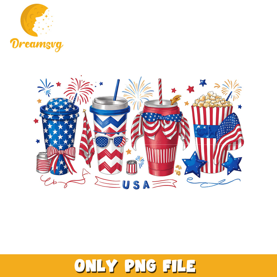 Usa flag creative design png, independence day png, red white blue png