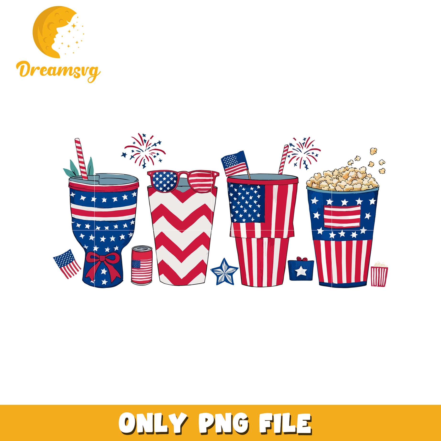 Usa flag creative logo png, independence day png, red white blue png