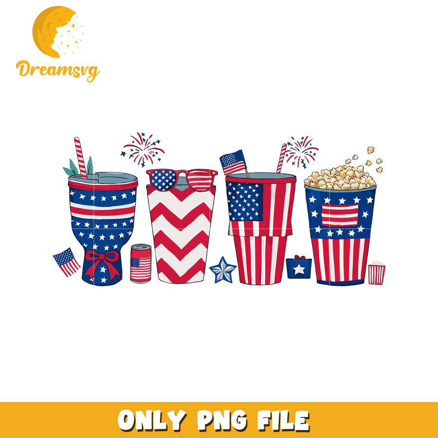Usa flag creative logo png, independence day png, red white blue png