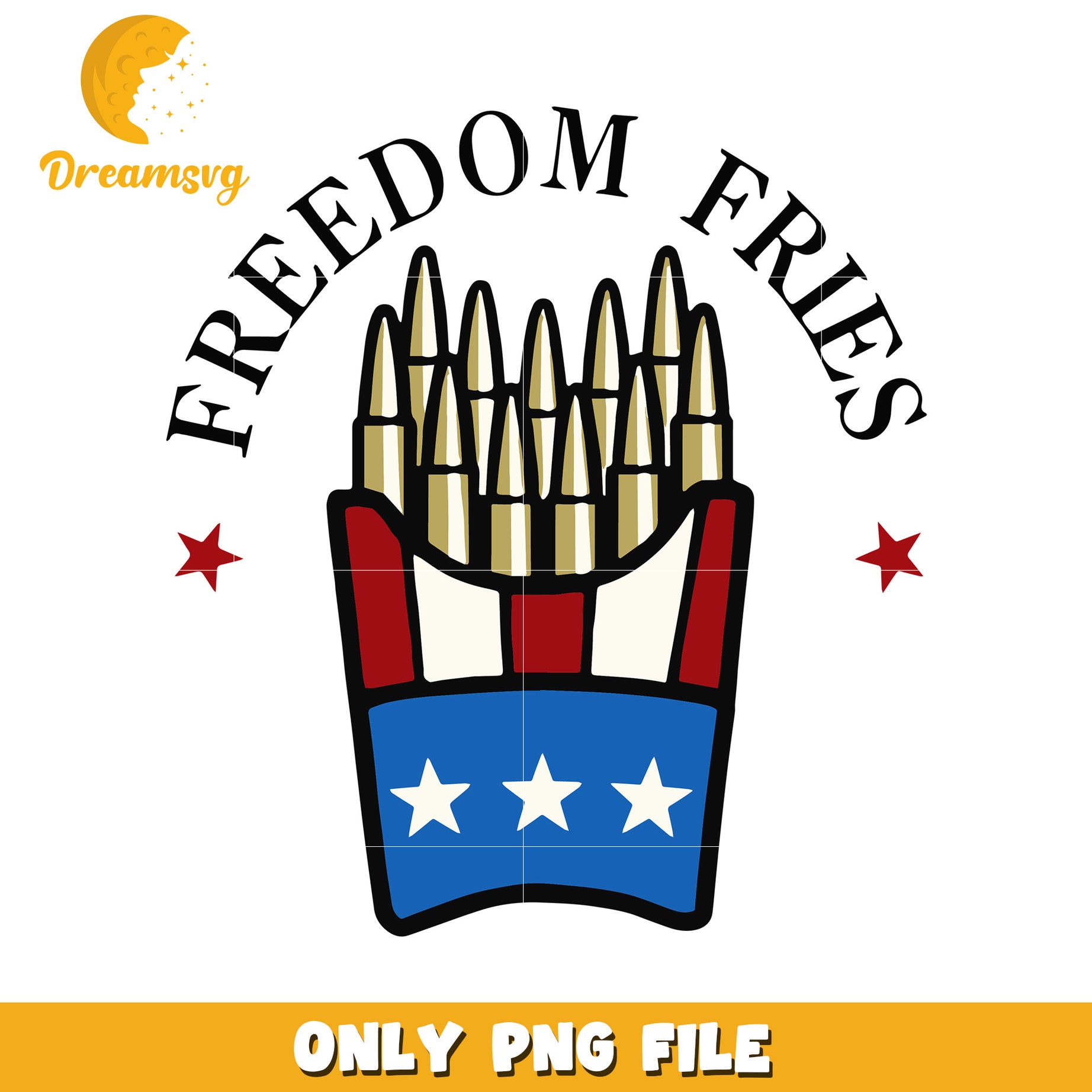 Usa freedom fries png, funny food pun png, american humor png