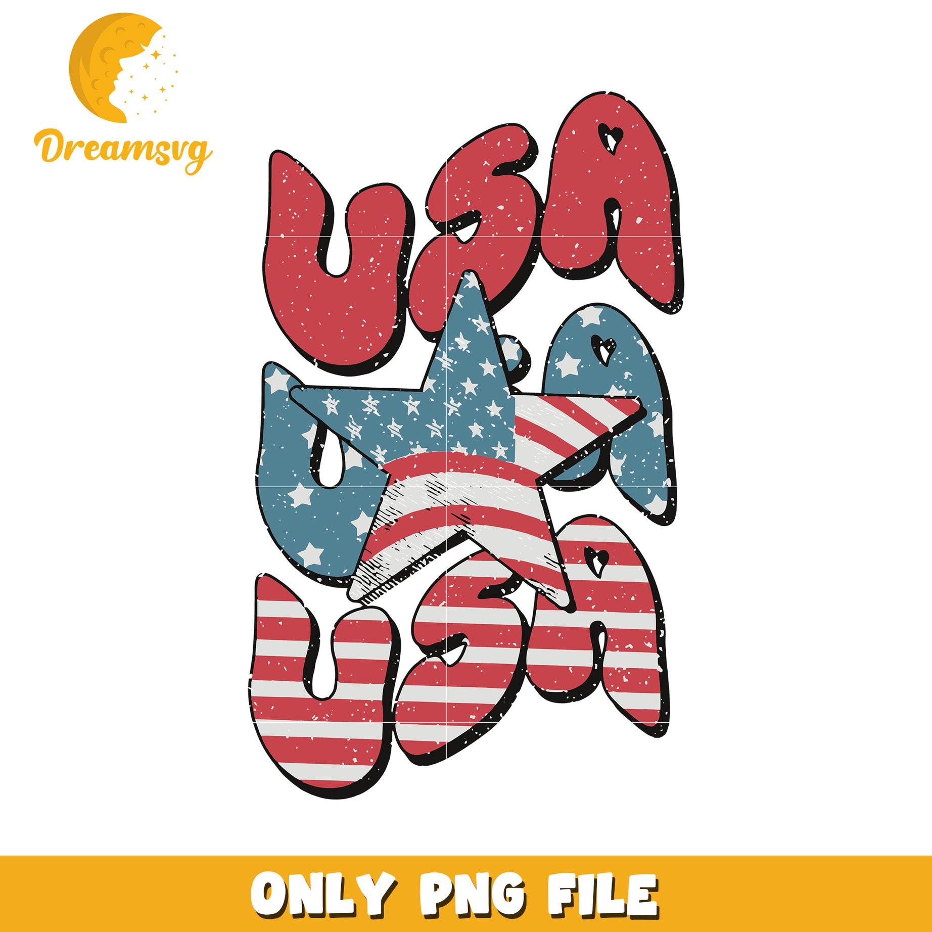 Usa star design png, patriotic star png, american flag element png
