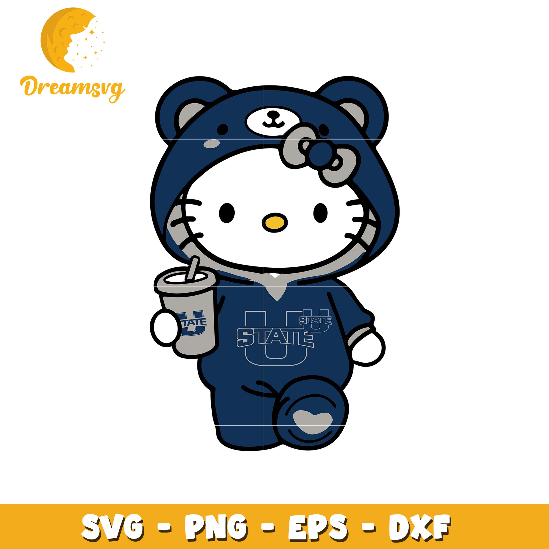 Utah State Hello Kitty SVG