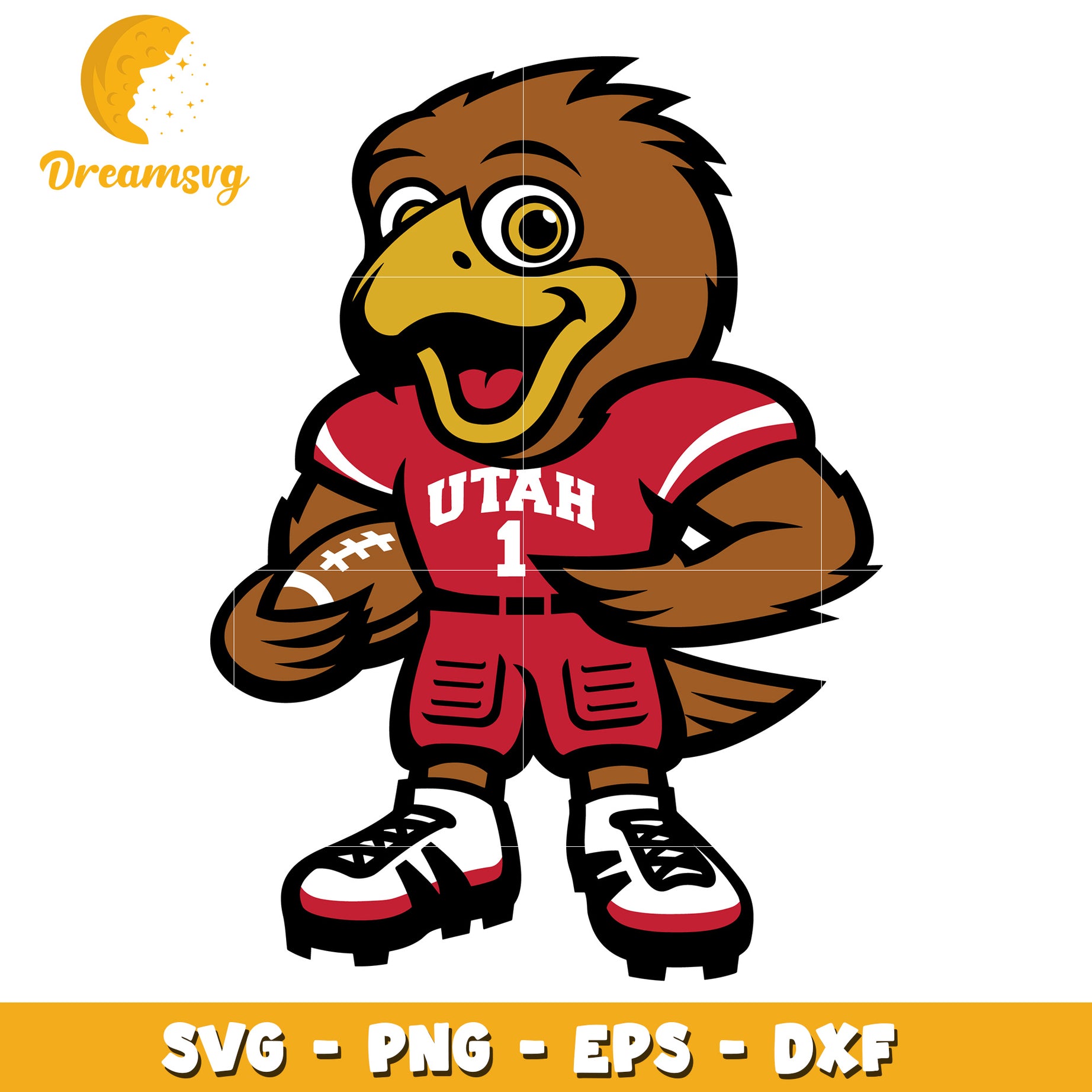 Utah Utes Mascot SVG PNG EPS DXF