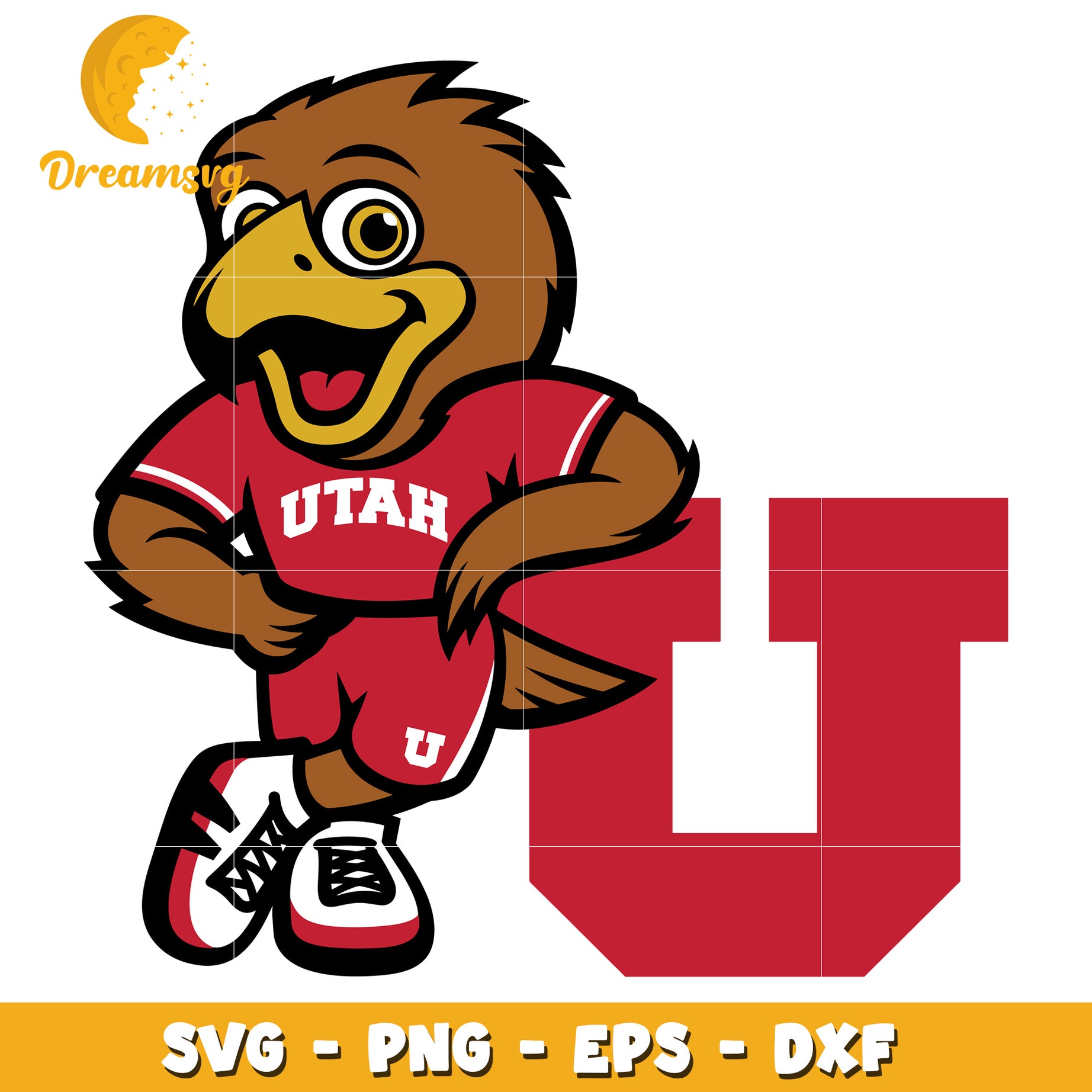 Utah Utes Mascot SVG PNG EPS DXF Files