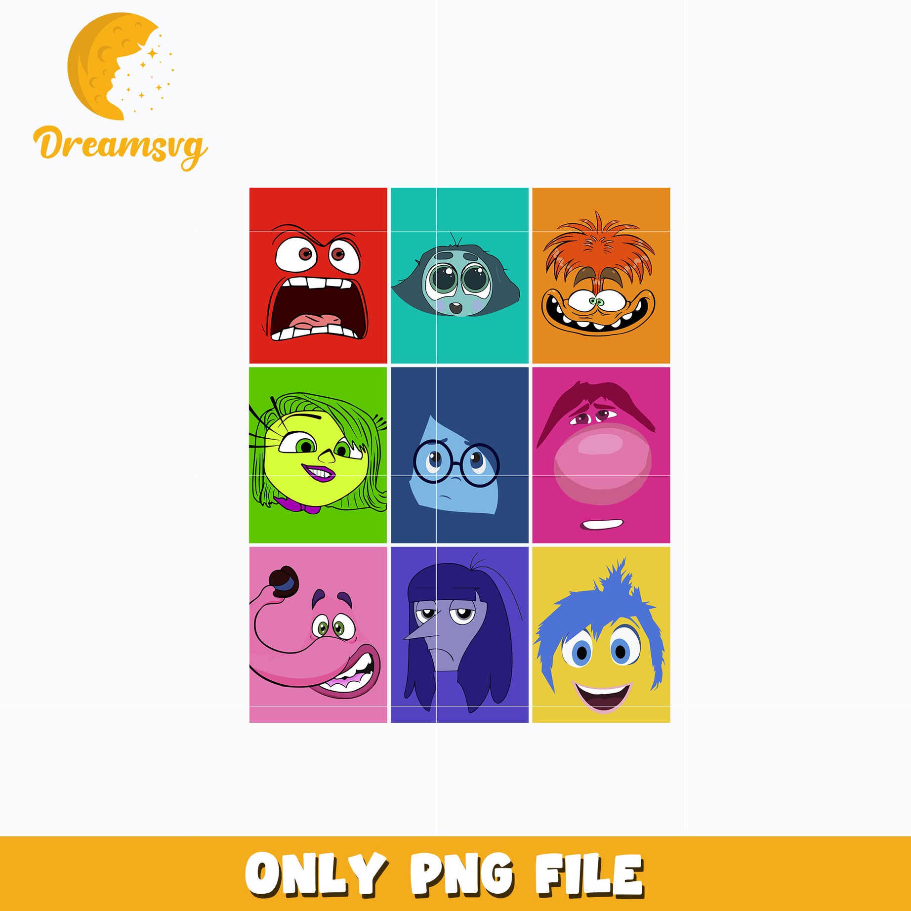 Inside Out characters face png