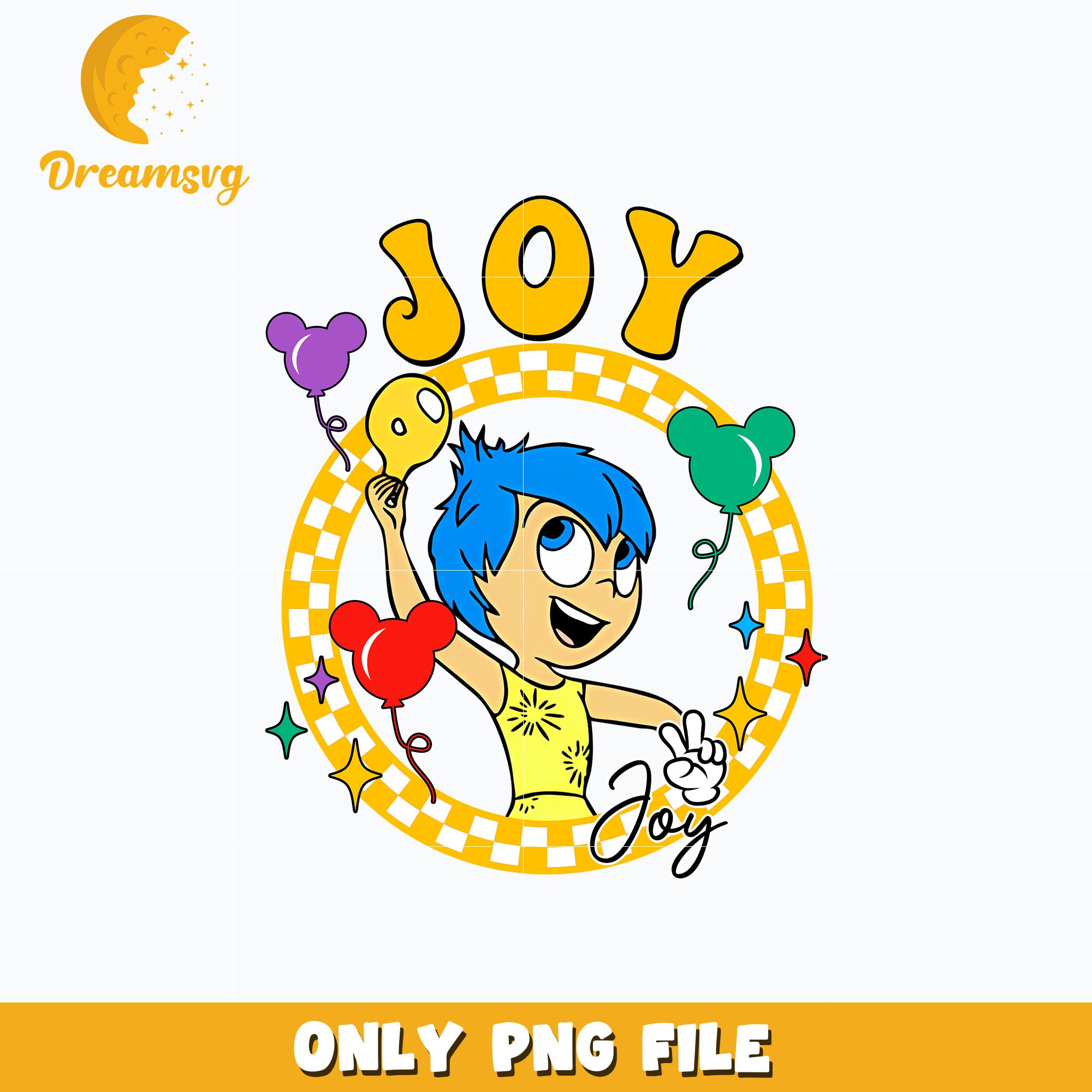 Inside Out joy design png – DreamSVG Store