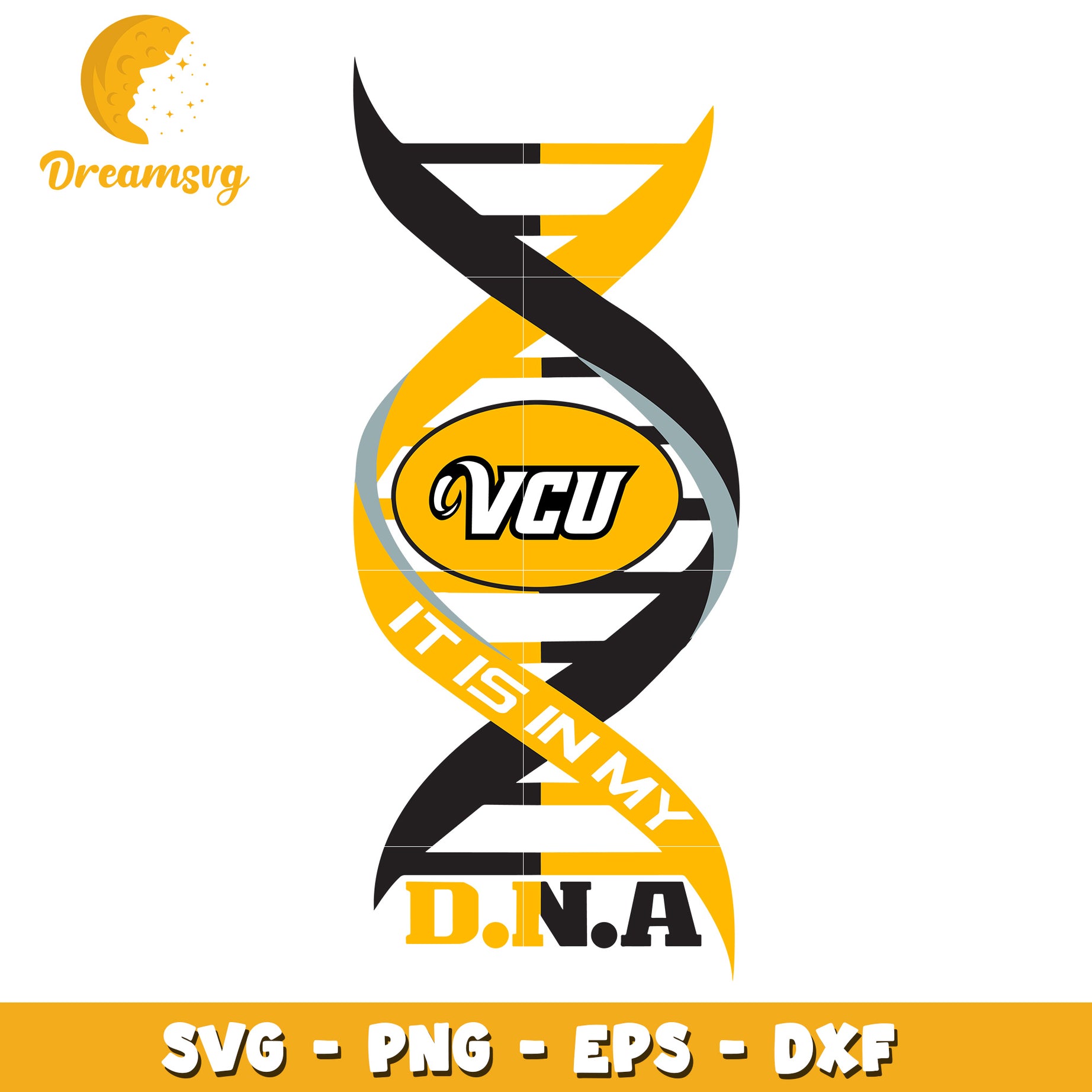 VCU DNA SVG Cut File It Is In My DNA