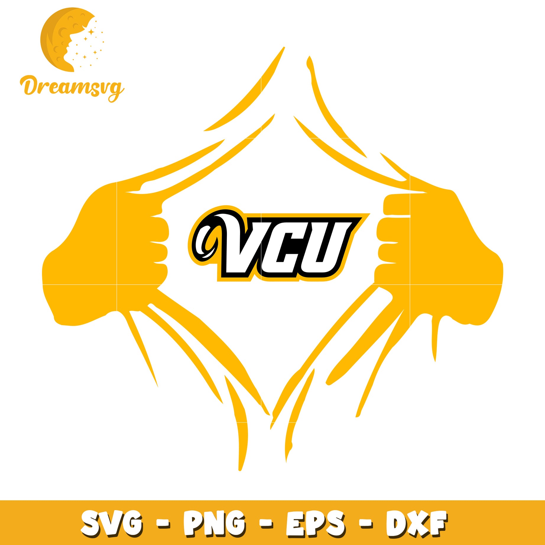 VCU Hands Logo SVG File for Cricut and Silhouette Crafting