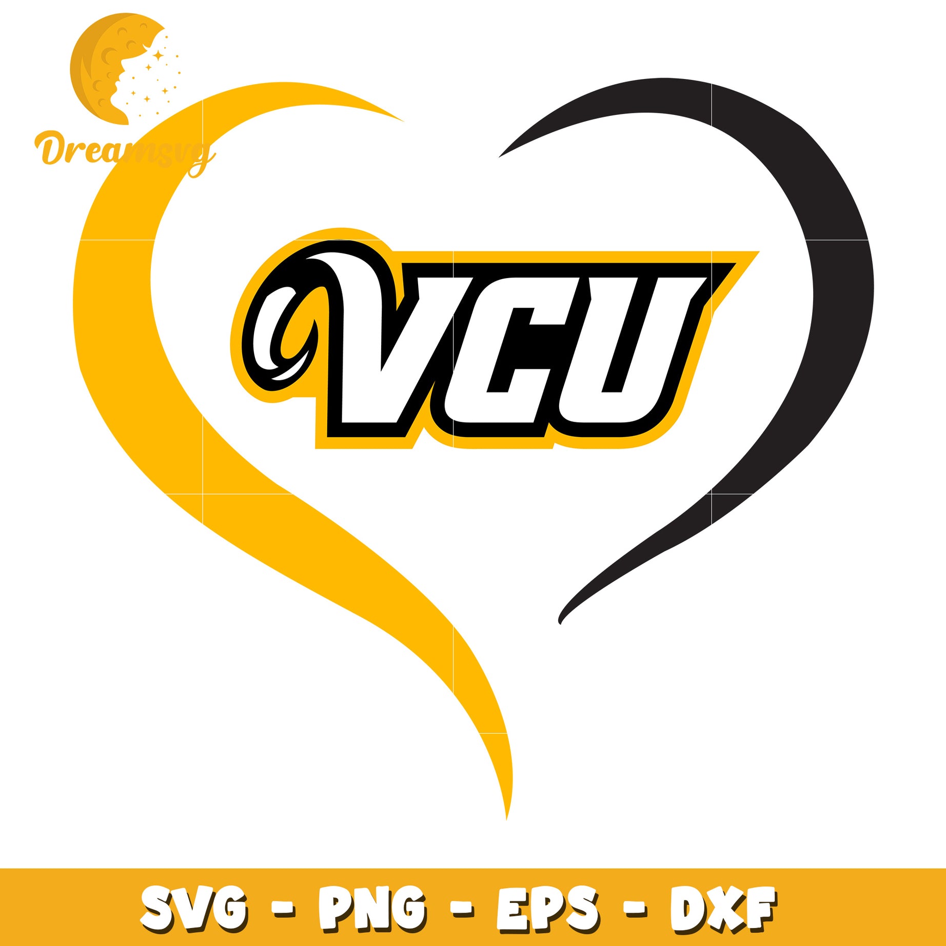 VCU Heart Design SVG for Crafting and Graphic Projects Online