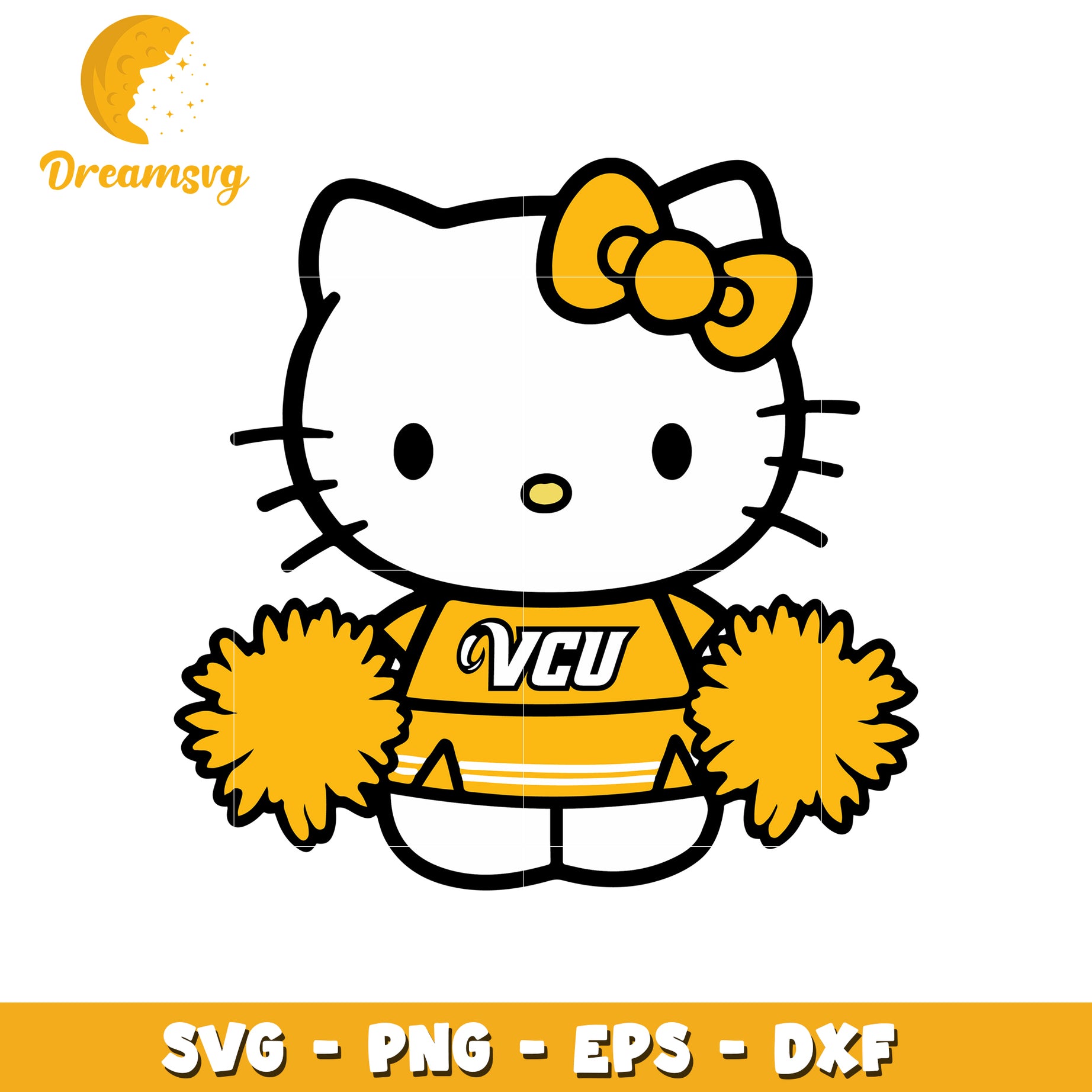 VCU Hello Kitty Cheerleader SVG