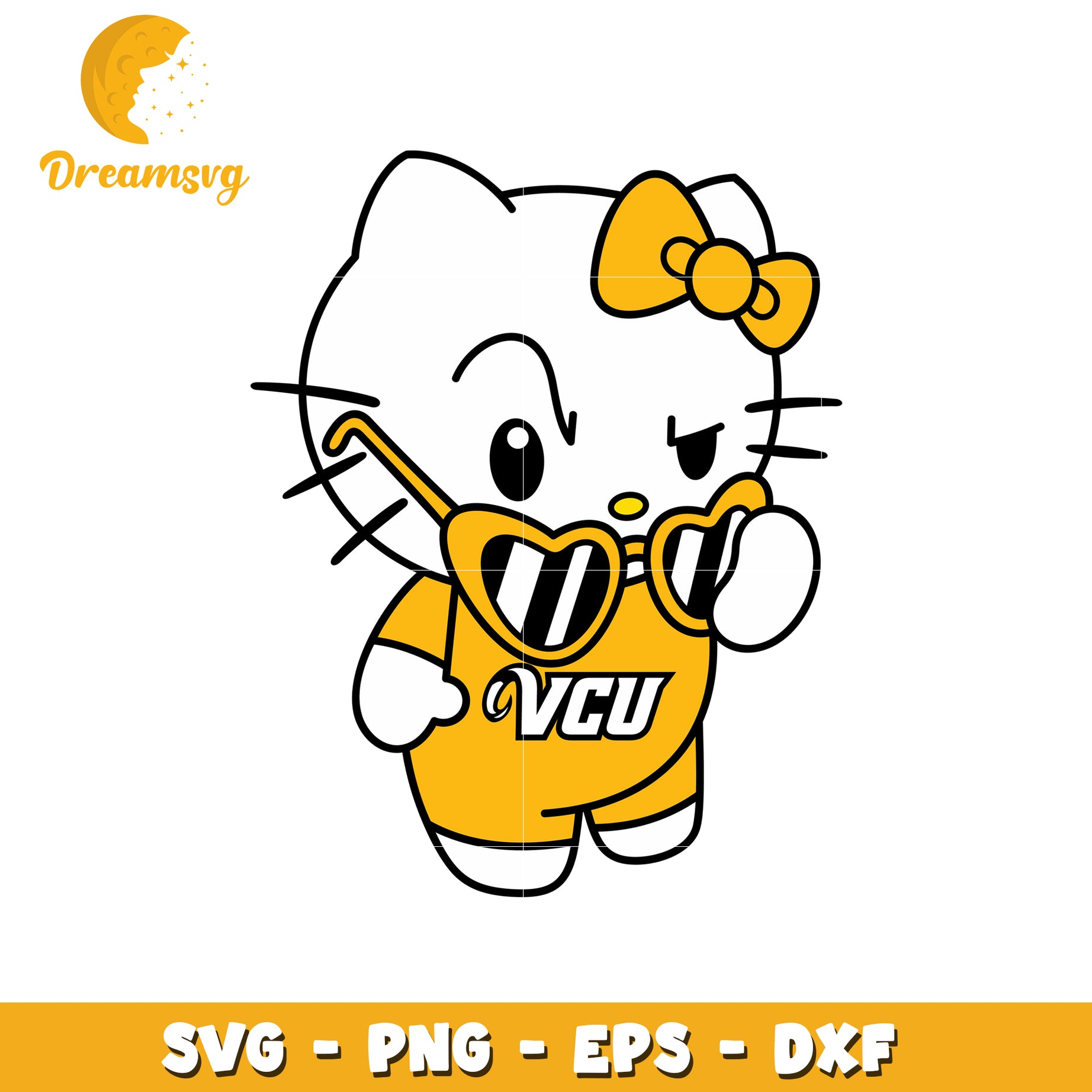 VCU Hello Kitty SVG Design