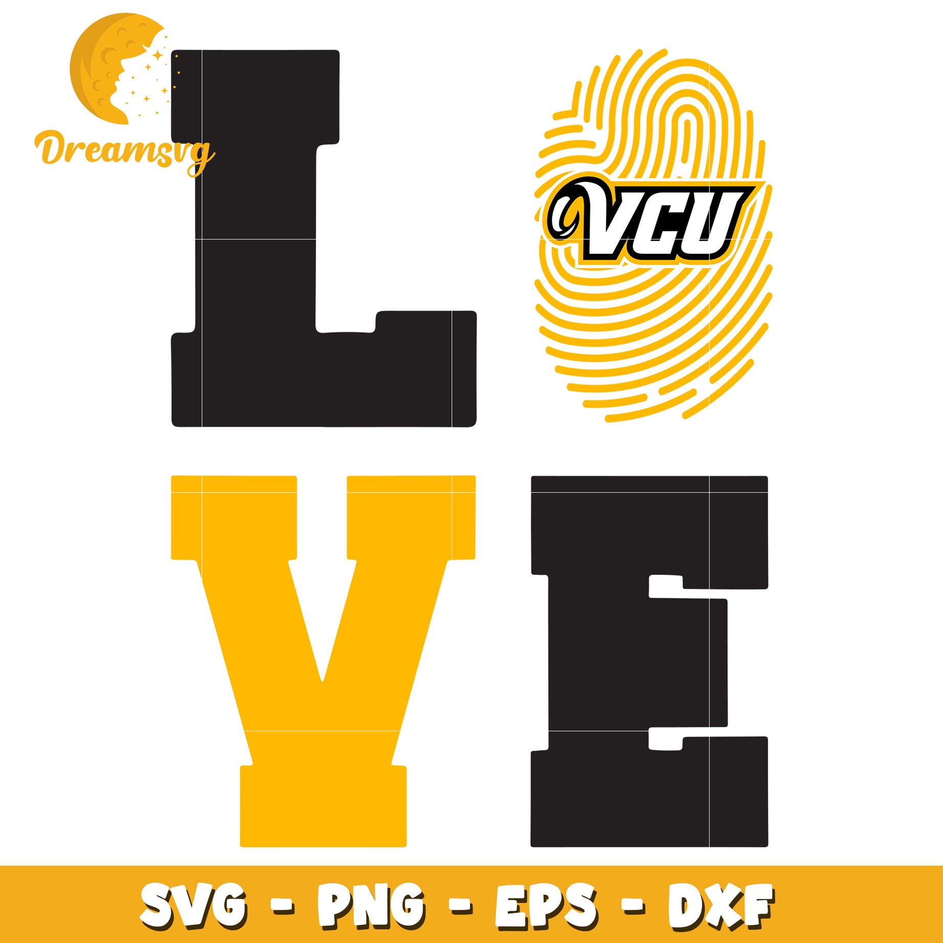 VCU Love SVG PNG EPS DXF Files