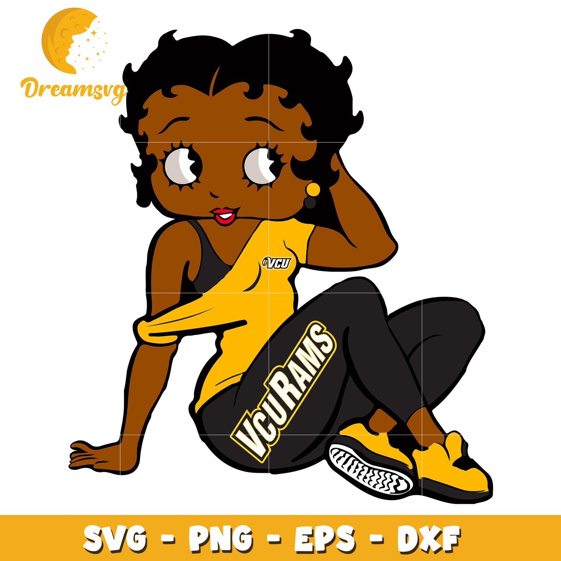 VCU Rams Betty Boop SVG PNG EPS DXF