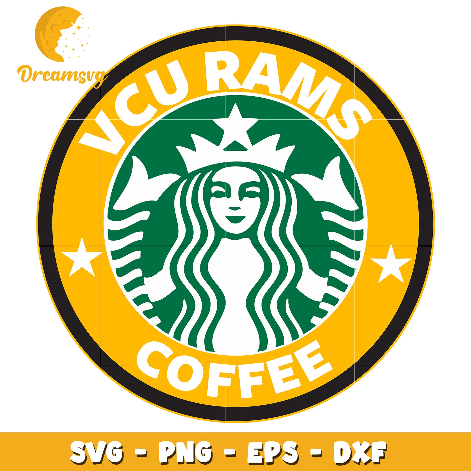 VCU Rams Coffee Logo SVG Design for Crafts and Printing