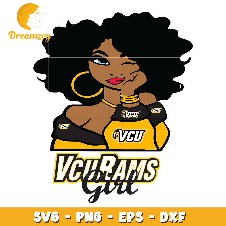 VCU Rams Girl SVG PNG EPS DXF