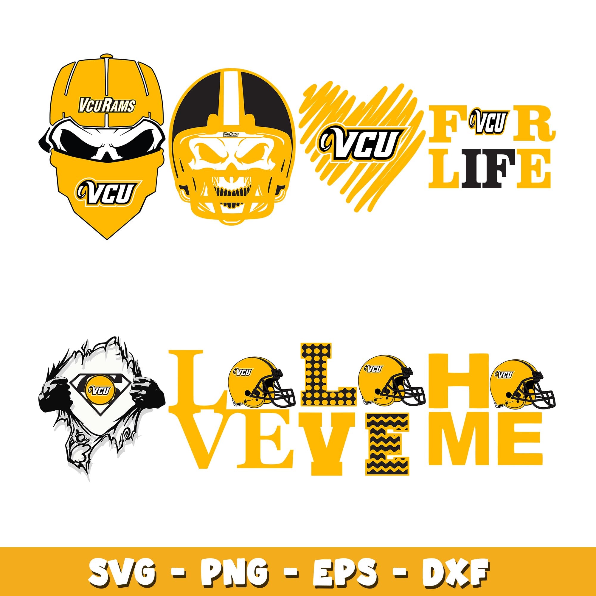 vcu rams love Bundle svg, vcu rams logo svg, ncaa svg – DreamSVG Store