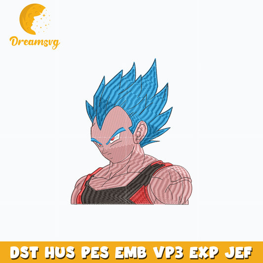Vegeta ssj blue embroidery design