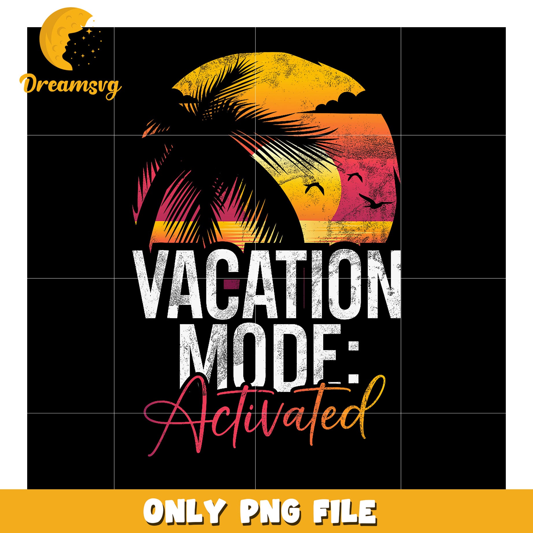 Vacation Mode Activated PNG Design