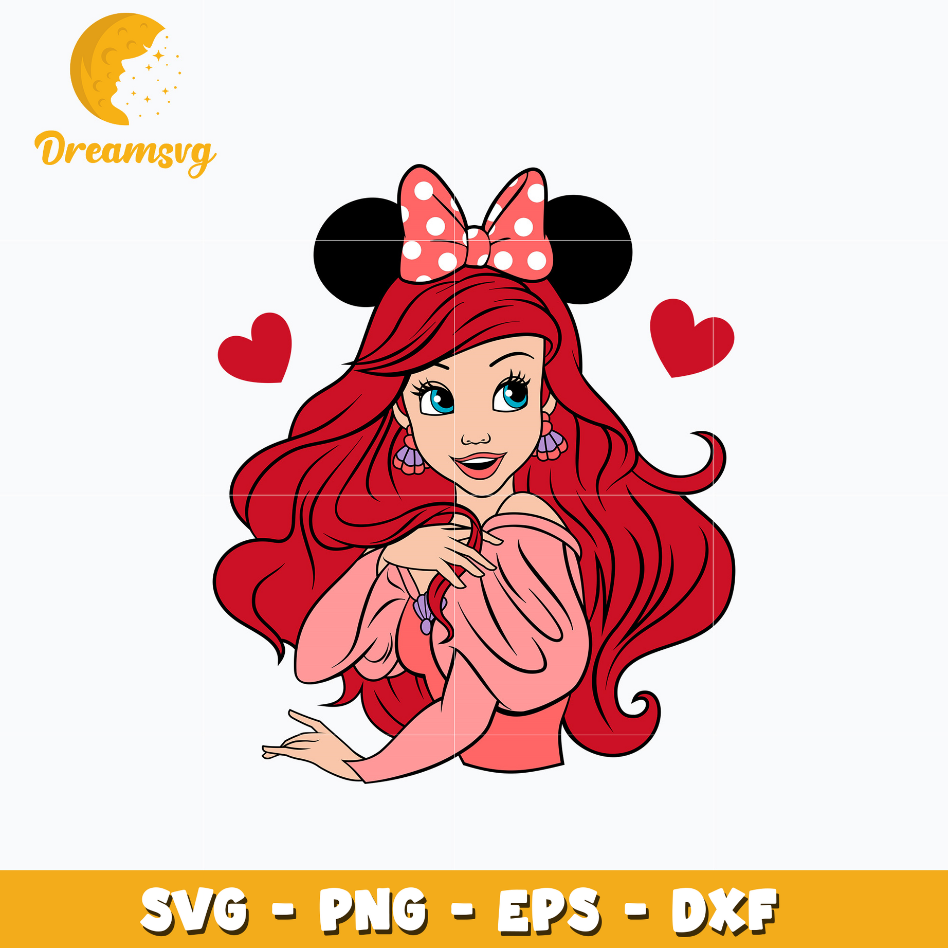 Valentine Flounder ariel svg