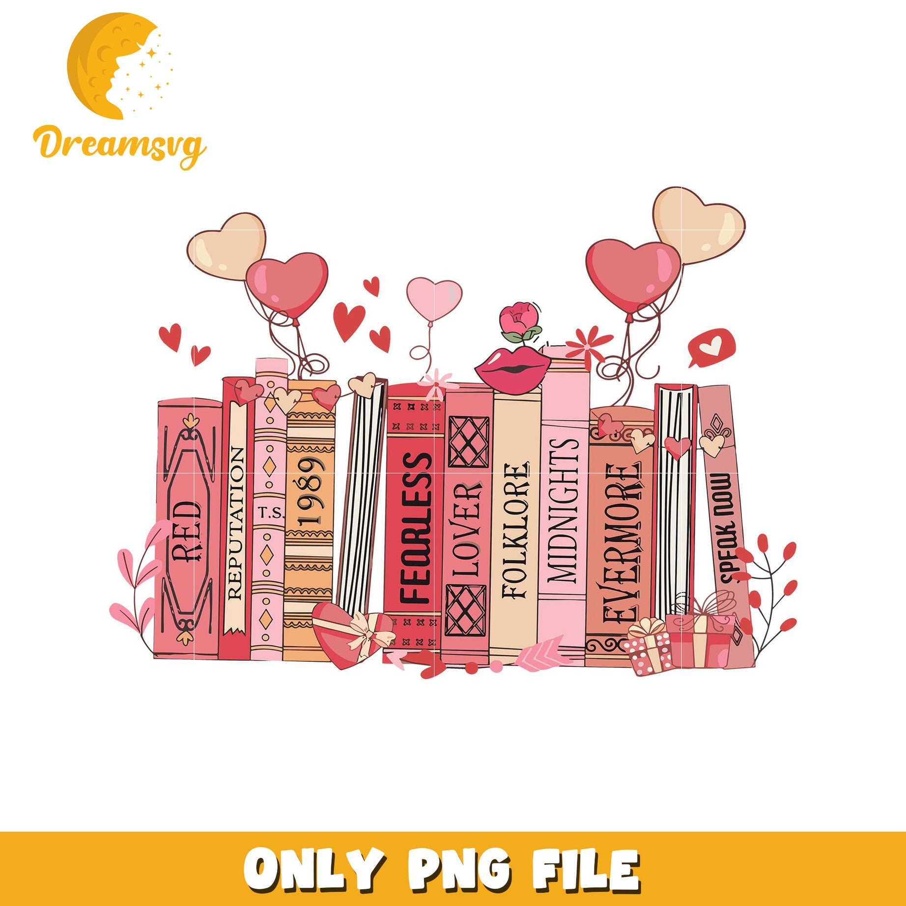 Valentine Books PNG Download