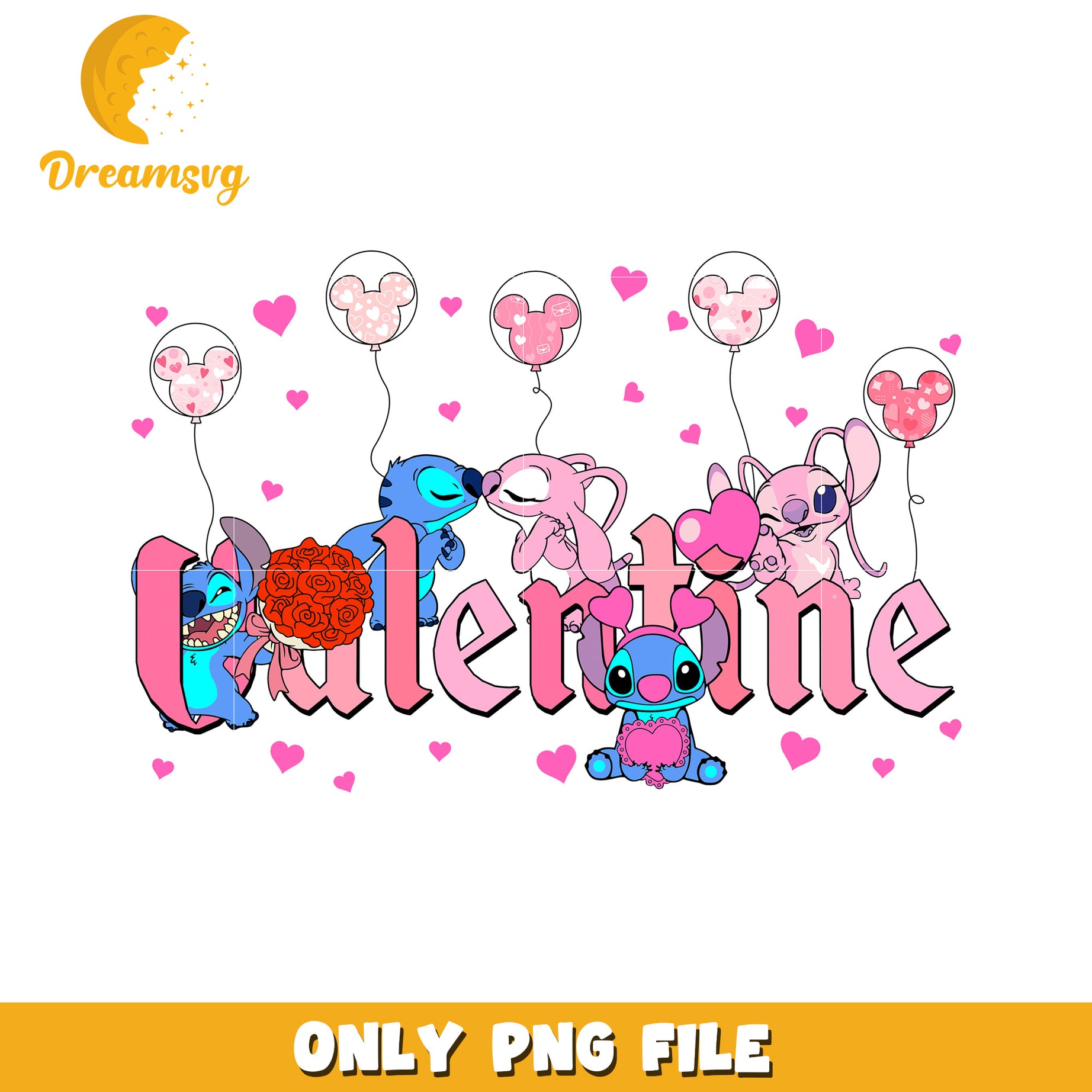 Valentine Character Design Cute PNG File for Celebrations