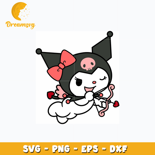 Kuromi angel valentine day svg