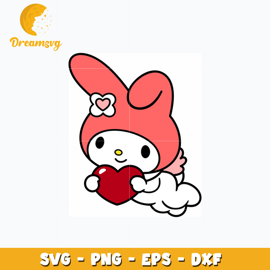 My Melody valentine day svg