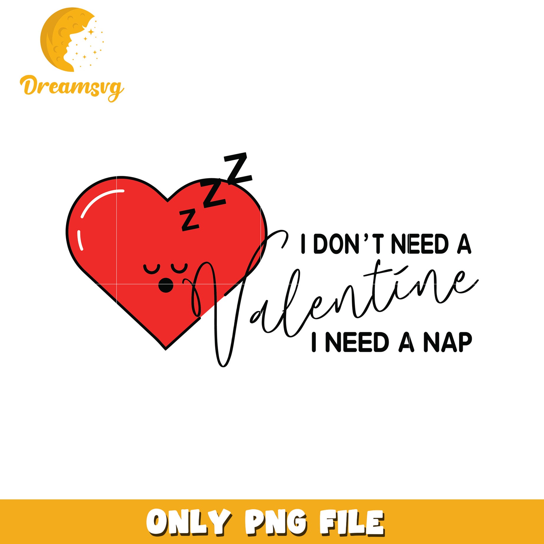 Valentine Nap PNG Design