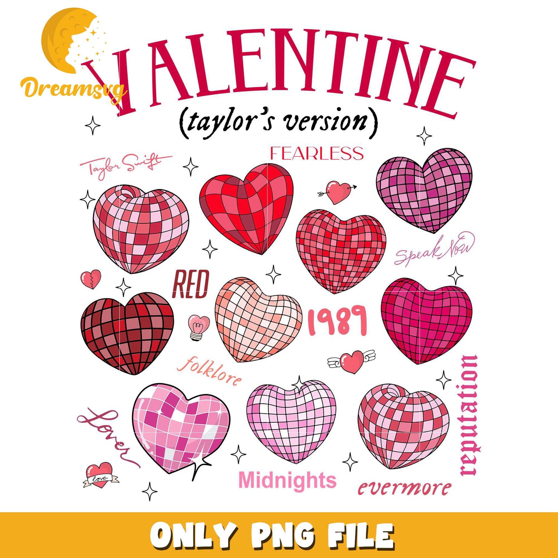 Valentine Taylor's version png, heart png, Taylor Swift albums png