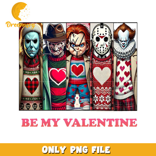 Valentine Themed Horror Characters PNG File for Download