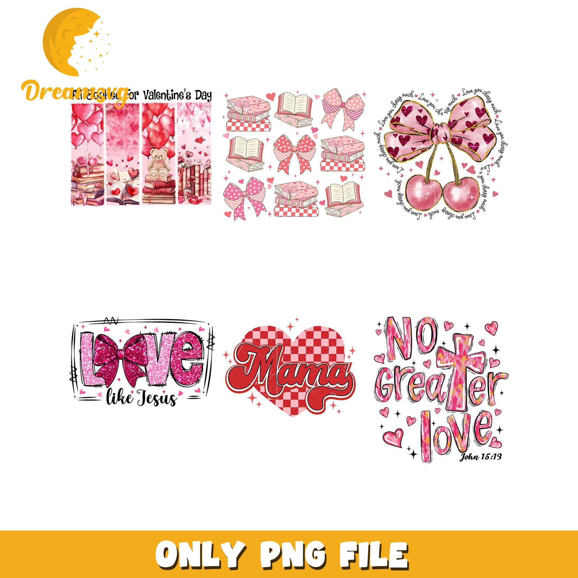 Valentine's Day PNG Bundle of Love Themed Designs