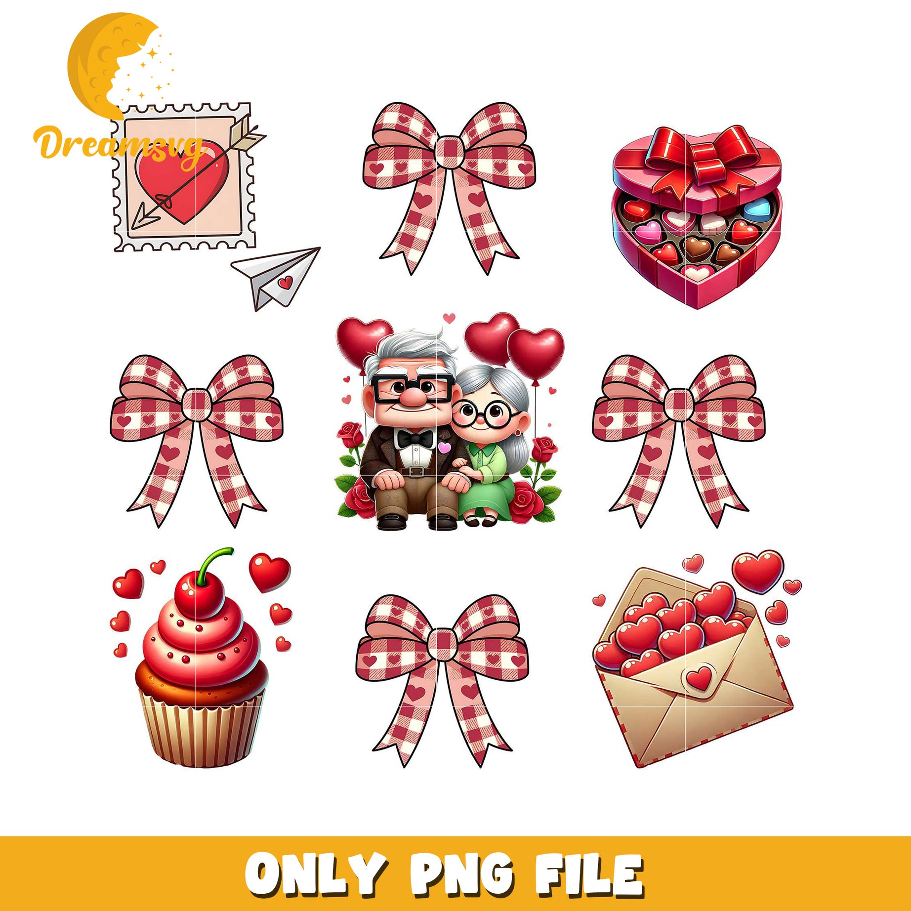 Valentine's Day PNG Graphics Cute Love Icons Bundle