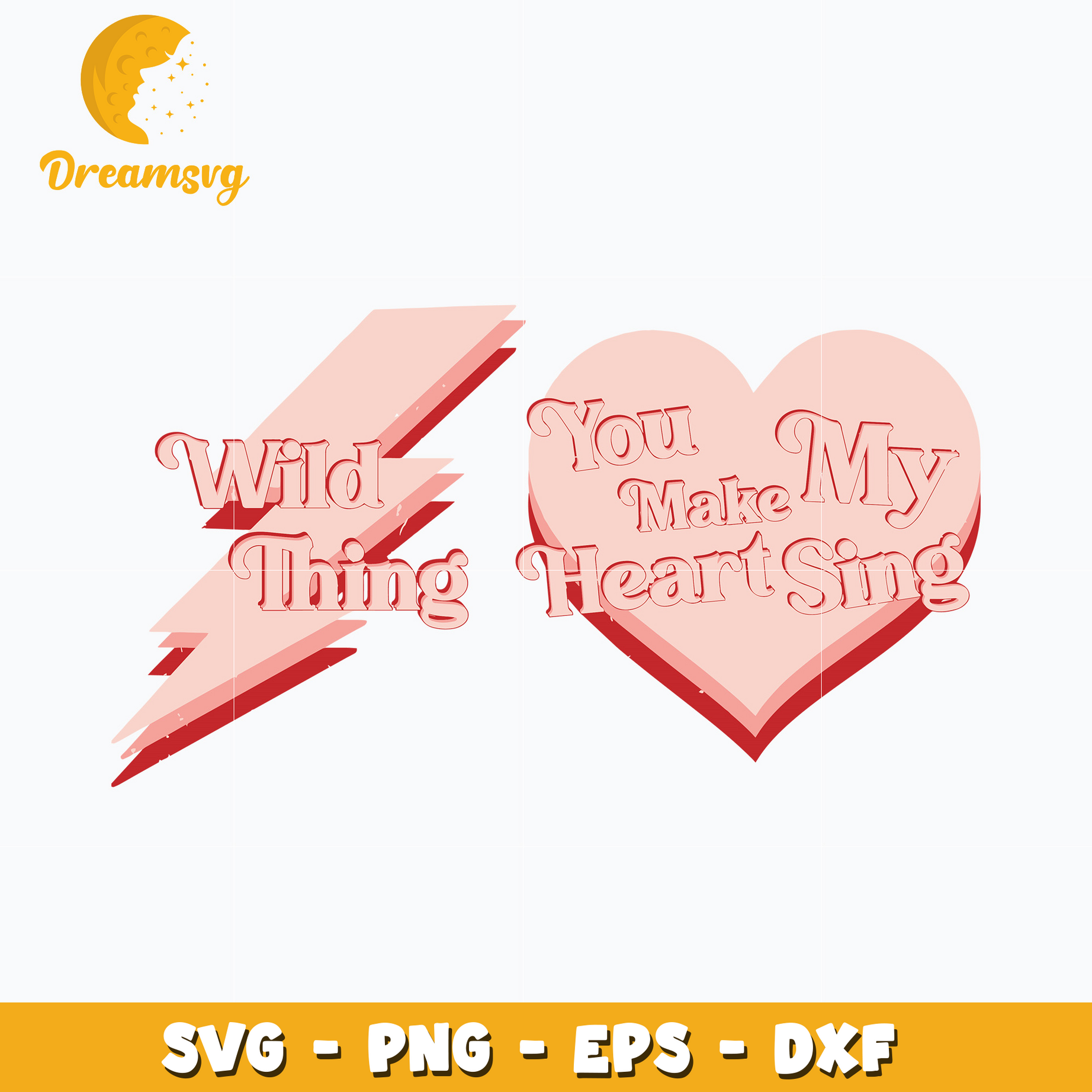 Pink heart wild thing valentine's Svg