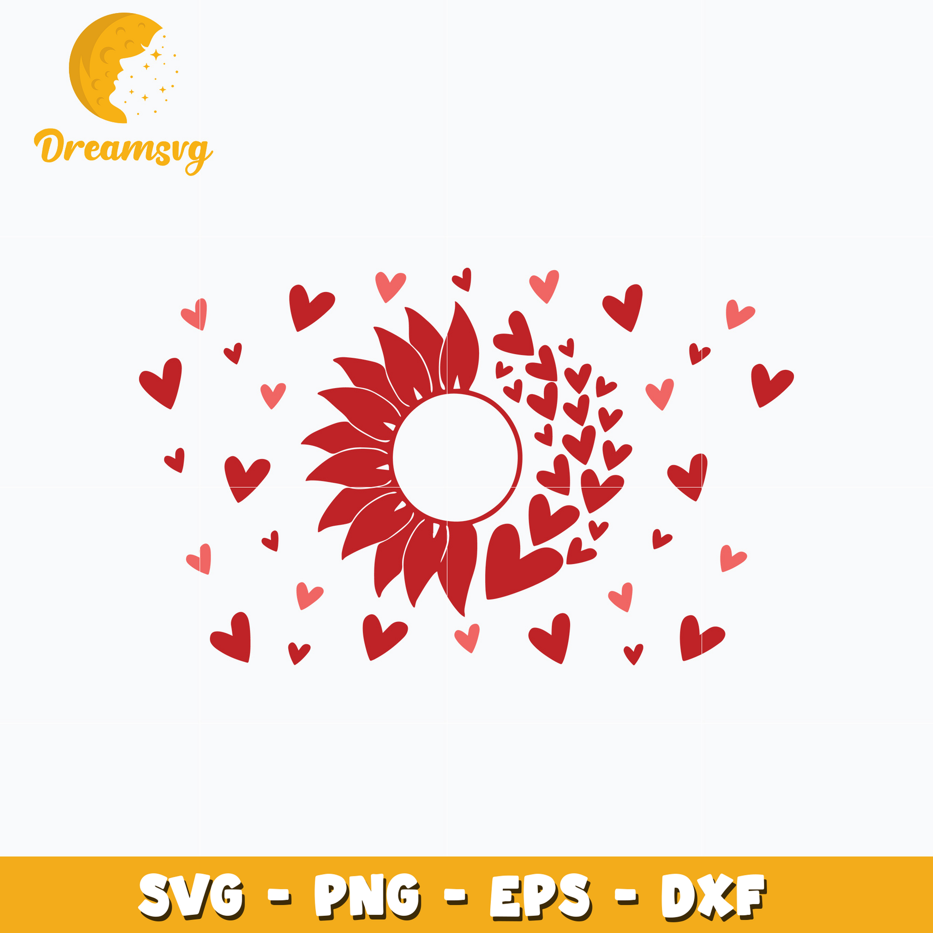 Sun flower love valentine's Svg