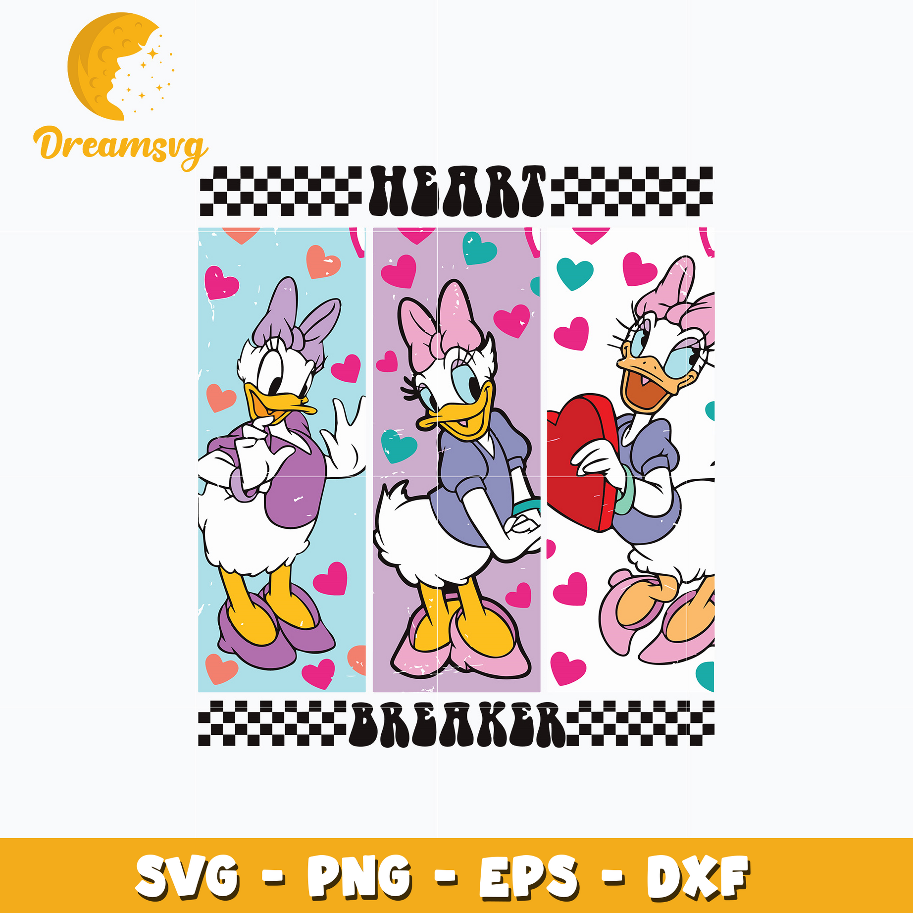 Daisy duck heart breaker valentine Svg