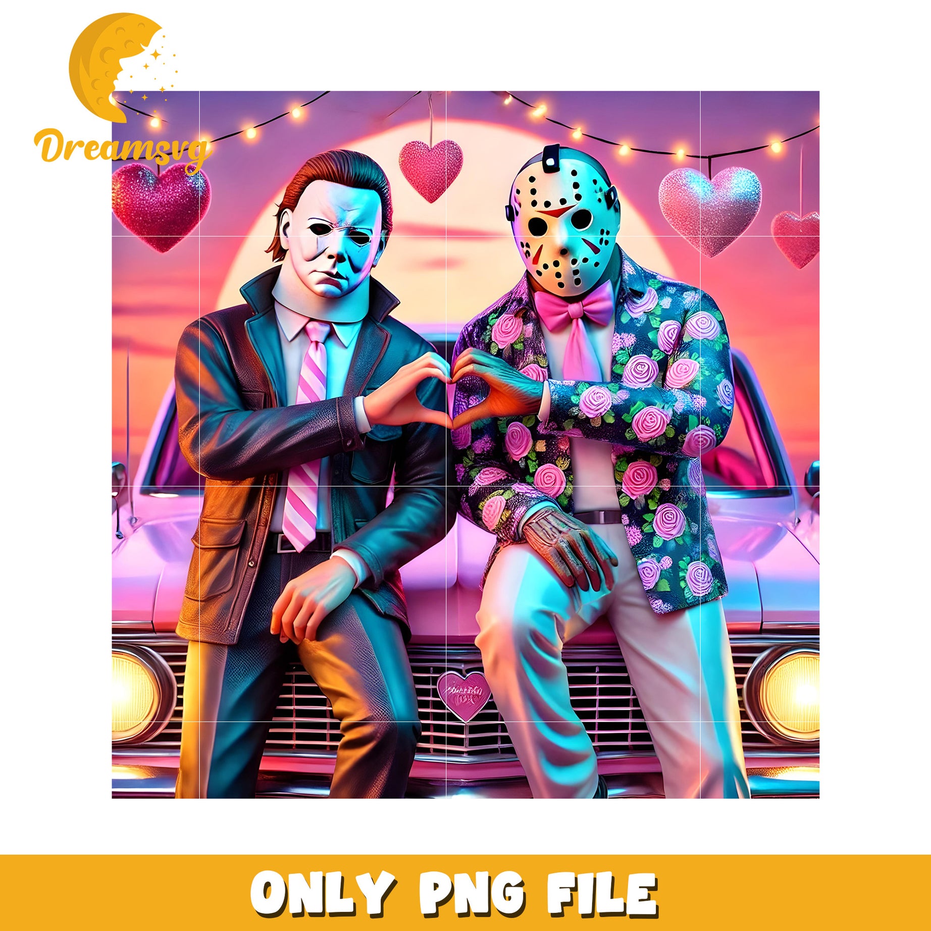 Valentine's Horror Couple PNG