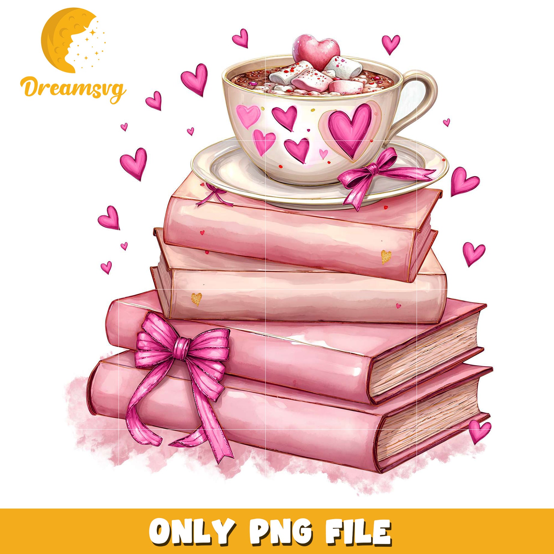 Valentine book coffee cup png, books valentine png, coffee png