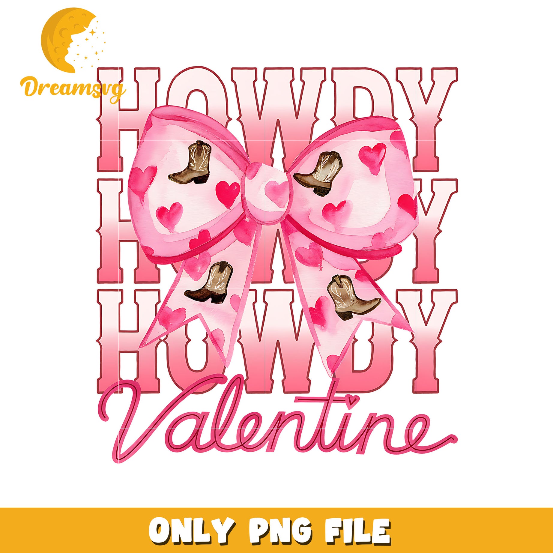 Valentine bow howdy valentine png, cowboy boot png, valentine png