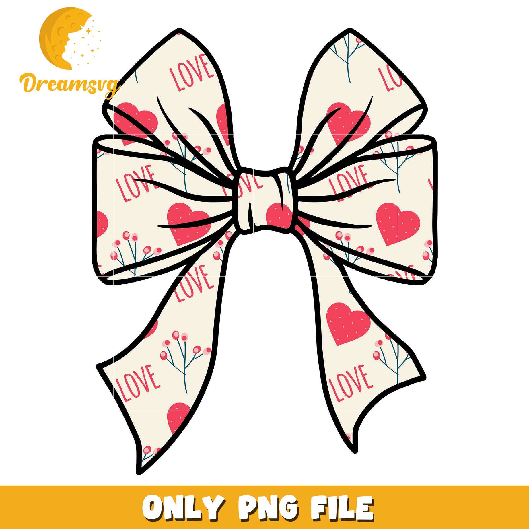 Valentine bow vintage design png, Valentine bow png, valentine png