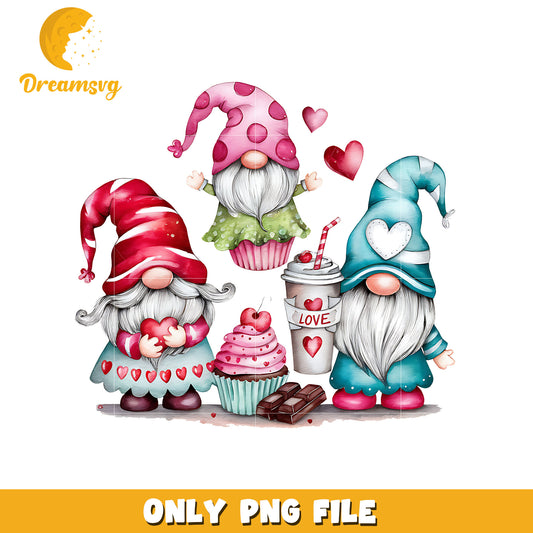 Valentine gnome love png, sweet valentine png, gnome png