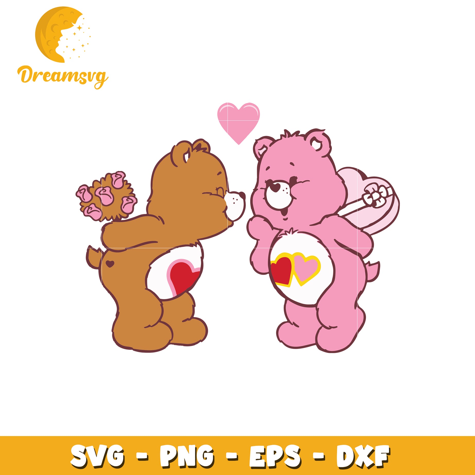 Valentines Day Bears SVG Cut File