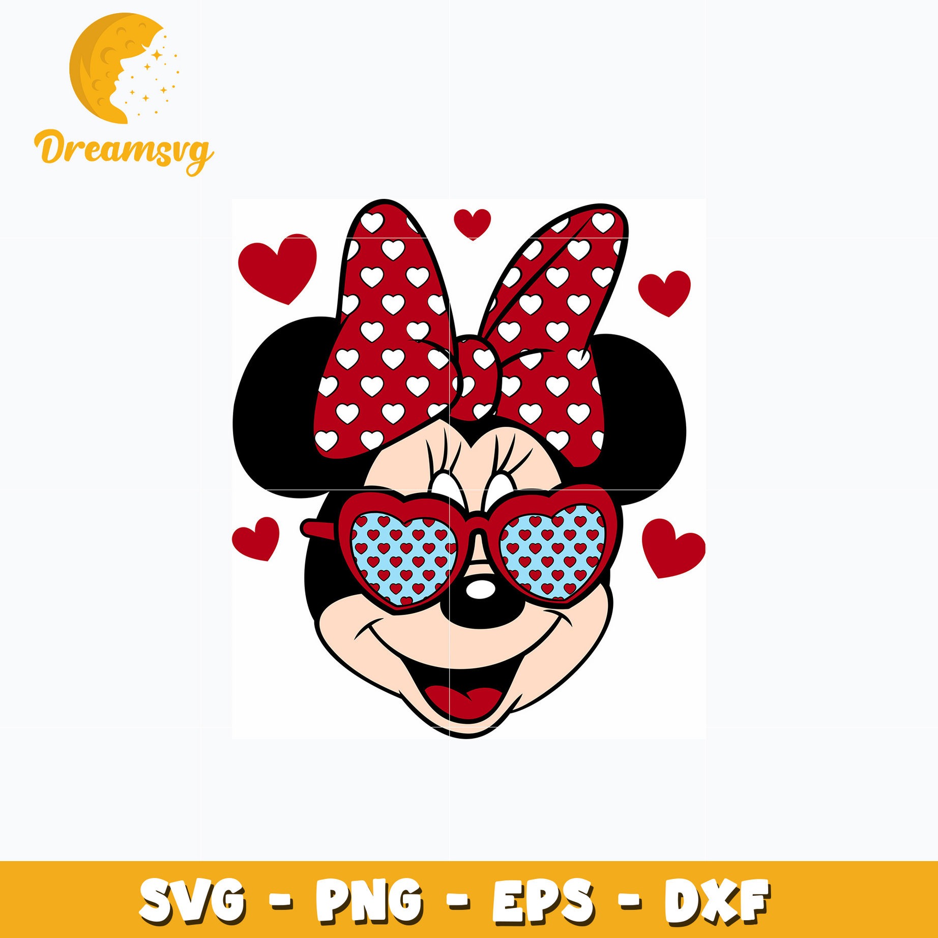 Minnie Day Ears Girl valentine svg