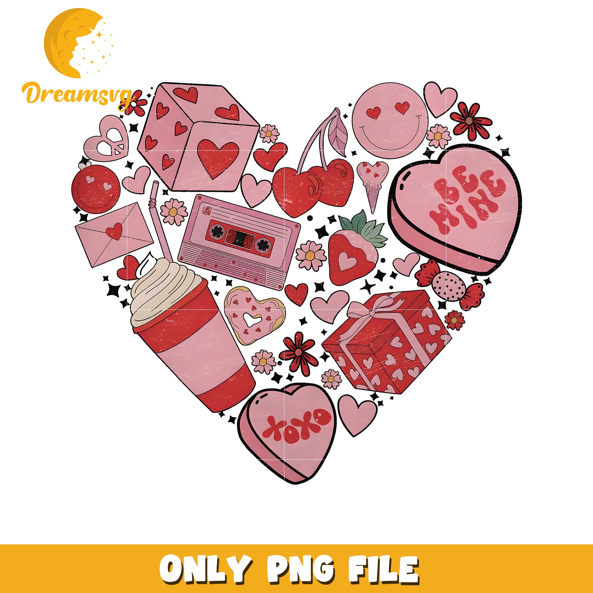 Valentines Day Heart PNG Design – DreamSVG Store