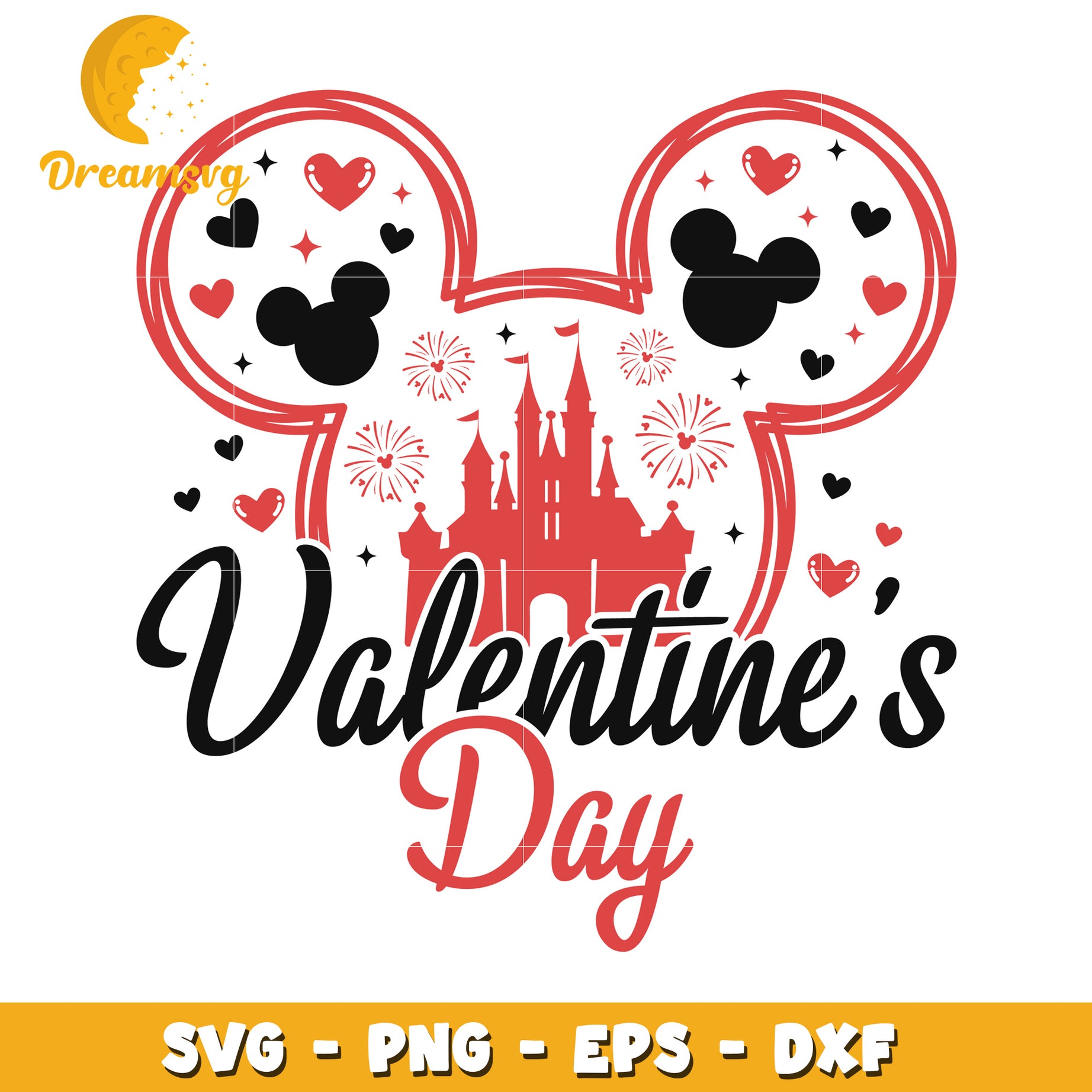 Valentines Day Mickey Mouse SVG