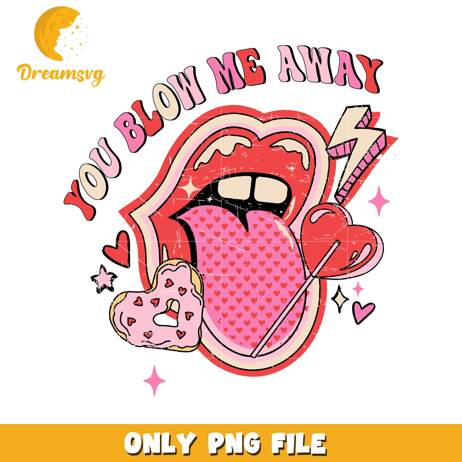 Valentines Day PNG Lips Design