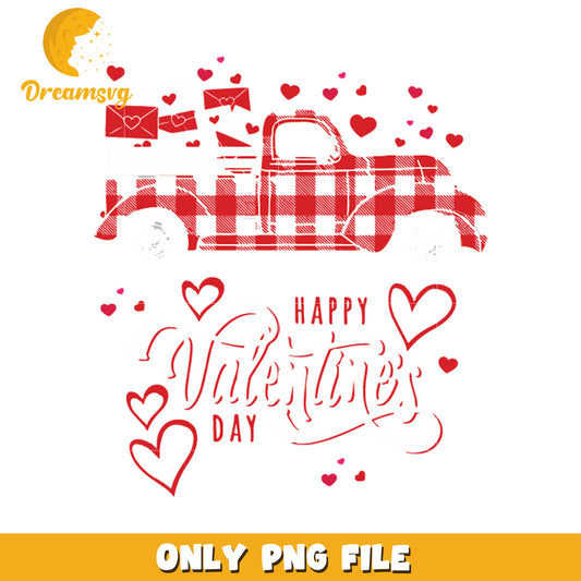 Valentines Day Truck PNG Design