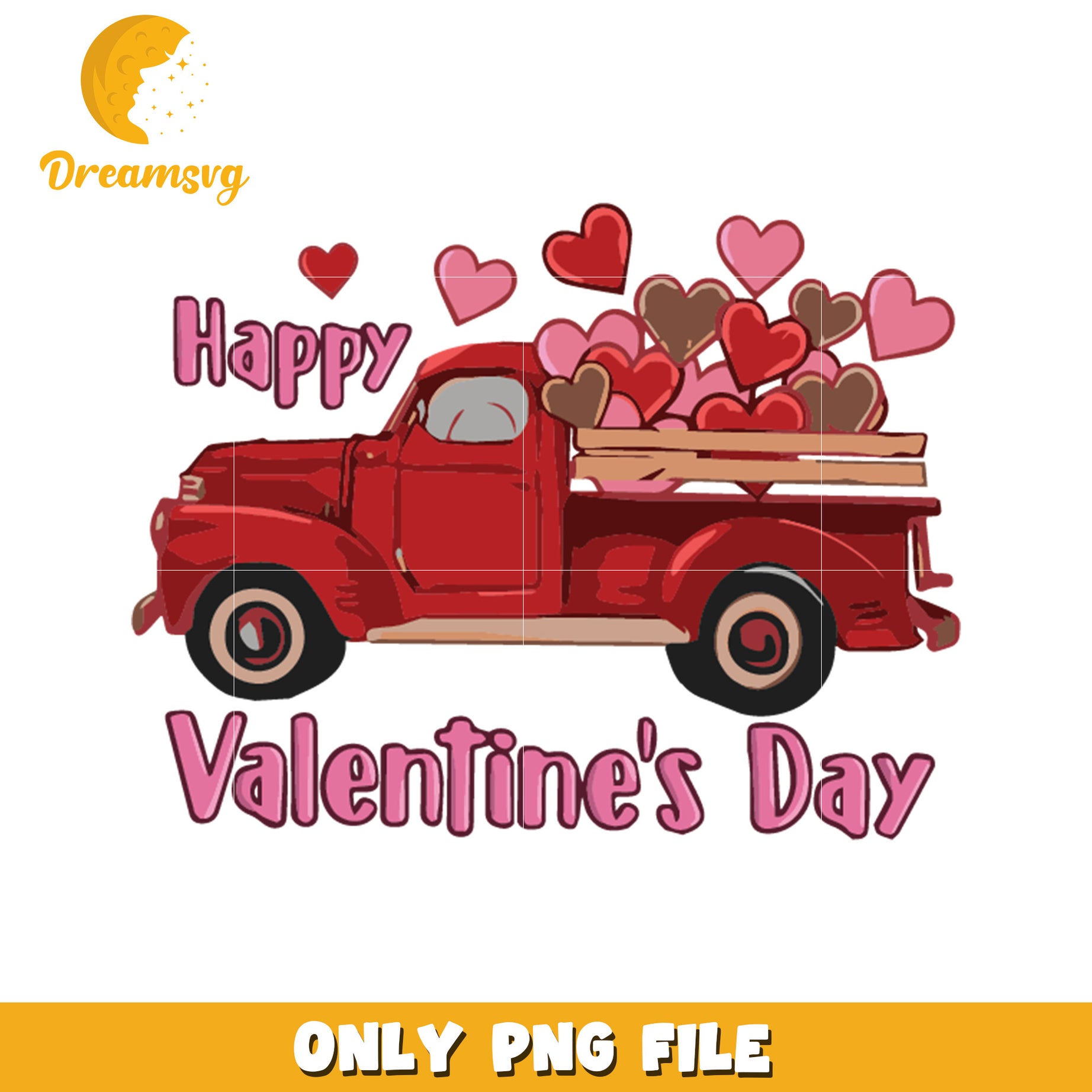 Valentines Day Truck PNG Image