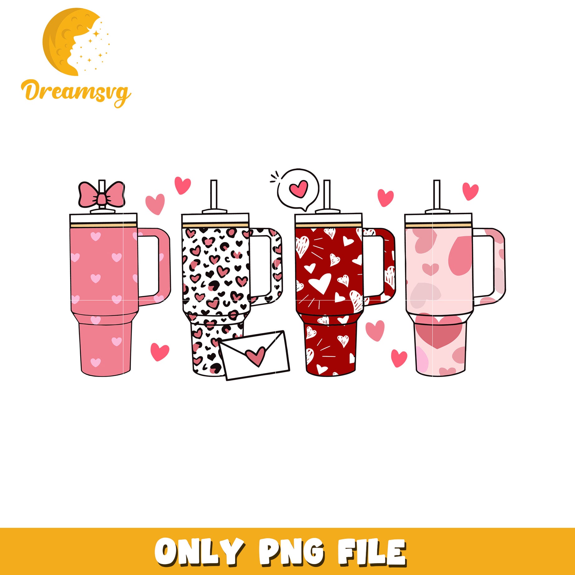 Valentines Day Tumbler PNG Designs