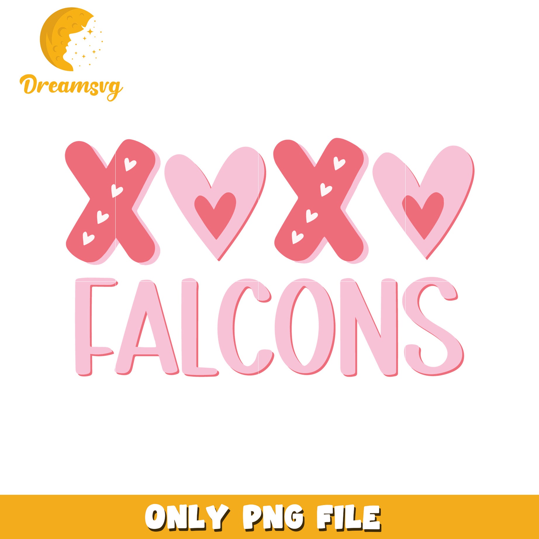 Valentines Falcons PNG Design