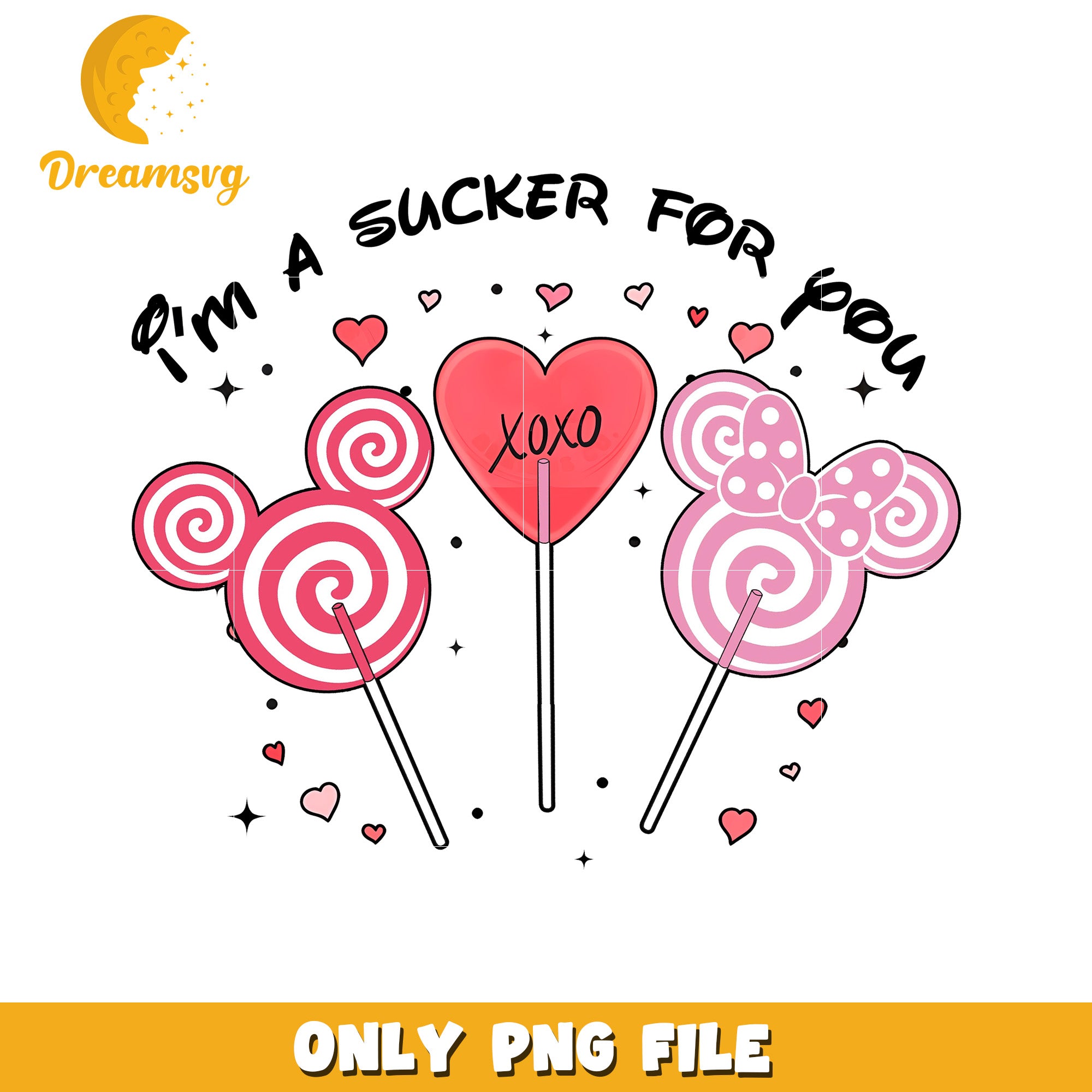 Valentines Lollipop PNG Design